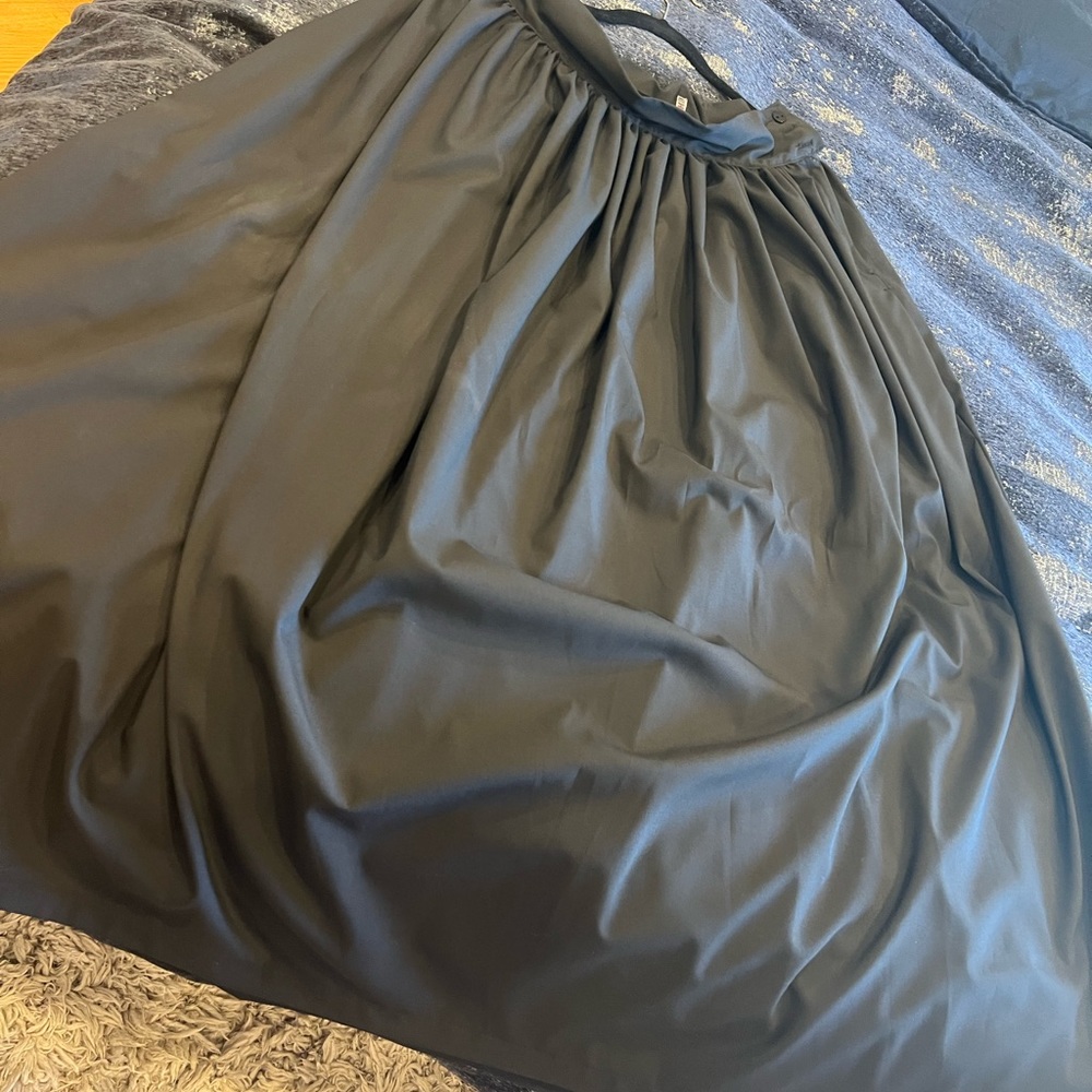 Long maxi skirt,black with pockets